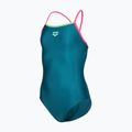 Gyerek egyrészes fürdőruha arena Light Drop Solid deep teel/shocking pink/verbena 3