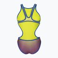 Női egyrészes fürdőruha arena One Shaded Print Tech One Back artic lime violetta multi/neon blue 2