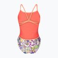Női egyrészes fürdőruha arena Painting Lace Back multi/bright coral 2