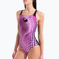 Női egyrészes fürdőruha arena Peacock Swim Pro Back multi pink/black 4