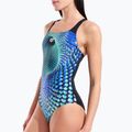 Női egyrészes fürdőruha arena Peacock Swim Pro Back multi green/black 4
