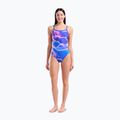 Női egyrészes fürdőruha arena Earth Challange Back neon blue multi/neon blue/neon blue 2