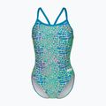 Női egyrészes fürdőruha arena Snake Skin Challenge blue cosmo multi/blue cosmo
