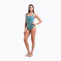 Női egyrészes fürdőruha arena Snake Skin Challenge blue cosmo multi/blue cosmo 6