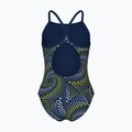 Gyerek egyrészes fürdőruha arena Fireflow Lightdrop Back navy/team navy yellow 2