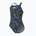 Gyerek egyrészes fürdőruha arena Fireflow Lightdrop Back navy/team navy yellow 3