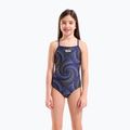 Gyerek egyrészes fürdőruha arena Fireflow Lightdrop Back navy/team navy yellow 5
