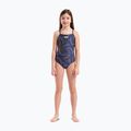 Gyerek egyrészes fürdőruha arena Fireflow Lightdrop Back navy/team navy yellow 6