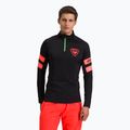 Férfi sí pulóver Rossignol Classique Hero 1/2 Zip black/red
