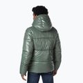 Férfi Rossignol Shiny Hoodie Parka pehelypaplan kabát ébenfekete zöld 2