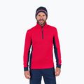 Férfi Rossignol Cieloalto Fleece Fél cipzáras sport pulóver piros