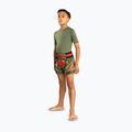 Gyerek edzőshort Venum Inferno Kids Muay Thai army green/orange 2