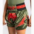 Gyerek edzőshort Venum Inferno Kids Muay Thai army green/orange 5