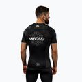 Férfi edzőpóló Venum X WOW FC Rashguards fekete/ezüst szürke 5