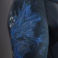 Férfi edzőleggingsek Venum Thunder Dragon Spats Black/Royal Blue 7