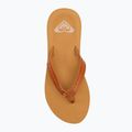 Női ROXY Porto Motif flip flopok barna színben 5