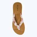 Női flip-flop papucs ROXY Paia V white/crazy pink print 6