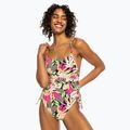 Női egyrészes fürdőruha ROXY Printed Beach Classics Lace UP anthracite palm song s 2