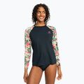 Női hosszú ujjú felső úszáshoz ROXY Lycra Printed anthracite palm song s 2