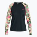 Női hosszú ujjú felső úszáshoz ROXY Lycra Printed anthracite palm song s