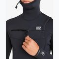 Férfi Billabong 5/4mm Absolute Natural Natural mellkasi cipzáras kapucnis úszószivacs Fekete 5
