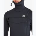 Férfi Billabong 5/4mm Absolute Natural Natural mellkasi cipzáras kapucnis úszószivacs Fekete 8