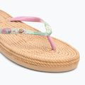ROXY South Beach III zöld/rózsaszín női flip flopok 7