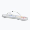ROXY Sandy III női flip flop fehér/szivárványos monogrammal 3