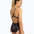 Női egyrészes fürdőruha ROXY Active Basic Basic Printed anthracite athletic hibiszkusz 3