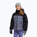 Gyerek snowboarddzseki ROXY Snowyhill Printed Puffy true black wildin out rg