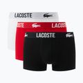 Férfi boxer nadrág Lacoste 5H2393 3 pack black/red/white