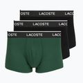 Férfi boxer nadrág Lacoste 5H1300 3 pack black/green