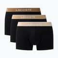 Férfi boxer nadrág Lacoste 5H1297 3 pack black/sisal/viennese/cookie