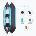 AQUADESIGN 2 személyes felfújható kajak Koloa 360 cm kék/fekete