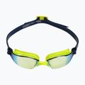 Aquasphere Xceed élénksárga/tengerészkék/tükrös sárga titán úszószemüveg EP3037104LMY 7