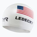 TYR Ledecky szilikon úszósapka fehér 3