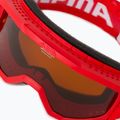 Gyermek síszemüveg Alpina Piney red matt/orange 5