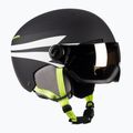 Gyermek síbukósisakok Alpina Zupo Visor Q-Lite charcoal/neon matt