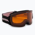 Síszemüveg Alpina Nakiska black/rose matt/orange
