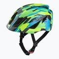 Alpina Pico gyermek kerékpáros sisak neonzöld/ kék fényes