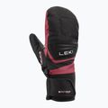 Gyerek síkesztyű LEKI Griffin 3D Junior Mitt black/ rose