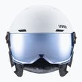 Gyerek sísisak UVEX Rocket Visor Jr white/black matte/mirror blue/smoke 2
