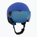 Gyerek sísisak UVEX Rocket Visor Jr blue matt/mirror blue/smoke