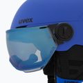 Gyerek sísisak UVEX Rocket Visor Jr blue matt/mirror blue/smoke 7