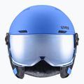 Gyerek sísisak UVEX Rocket Visor Jr blue matt/mirror blue/smoke