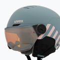 Gyerek sísisak UVEX Rocket Visor Jr rhino/blush matt/mirror silver/lasergold lite 7