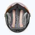 Gyerek sísisak UVEX Rocket Visor Jr rhino/blush matt/mirror silver/lasergold lite 4