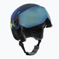 Gyerek sísisak UVEX Rocket Visor Jr blue puzzle matt/mirror blue/smoke 9