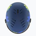 Gyerek sísisak UVEX Rocket Visor Jr blue puzzle matt/mirror blue/smoke 5
