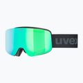 Gyerek síszemüveg UVEX Pwdr FM black matt/mirror green yellow clear